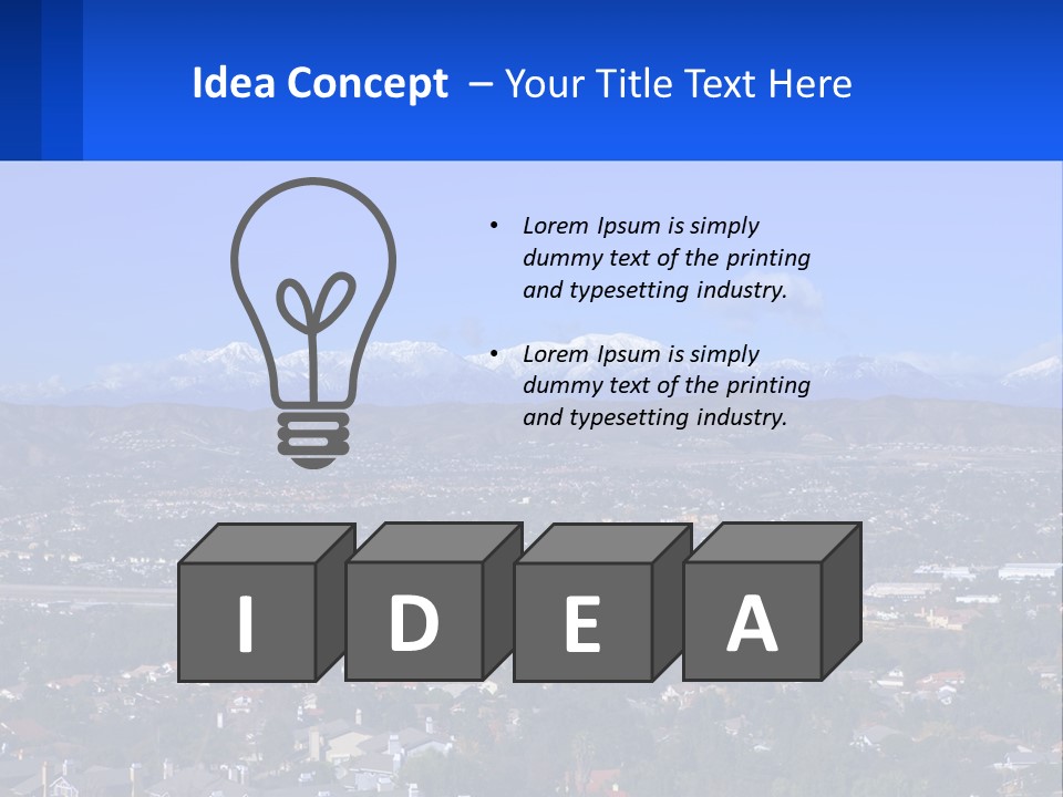 Winter Housing Panorama PowerPoint Template