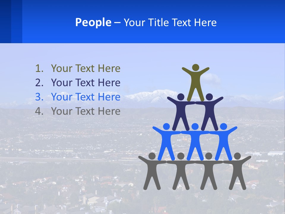 Winter Housing Panorama PowerPoint Template