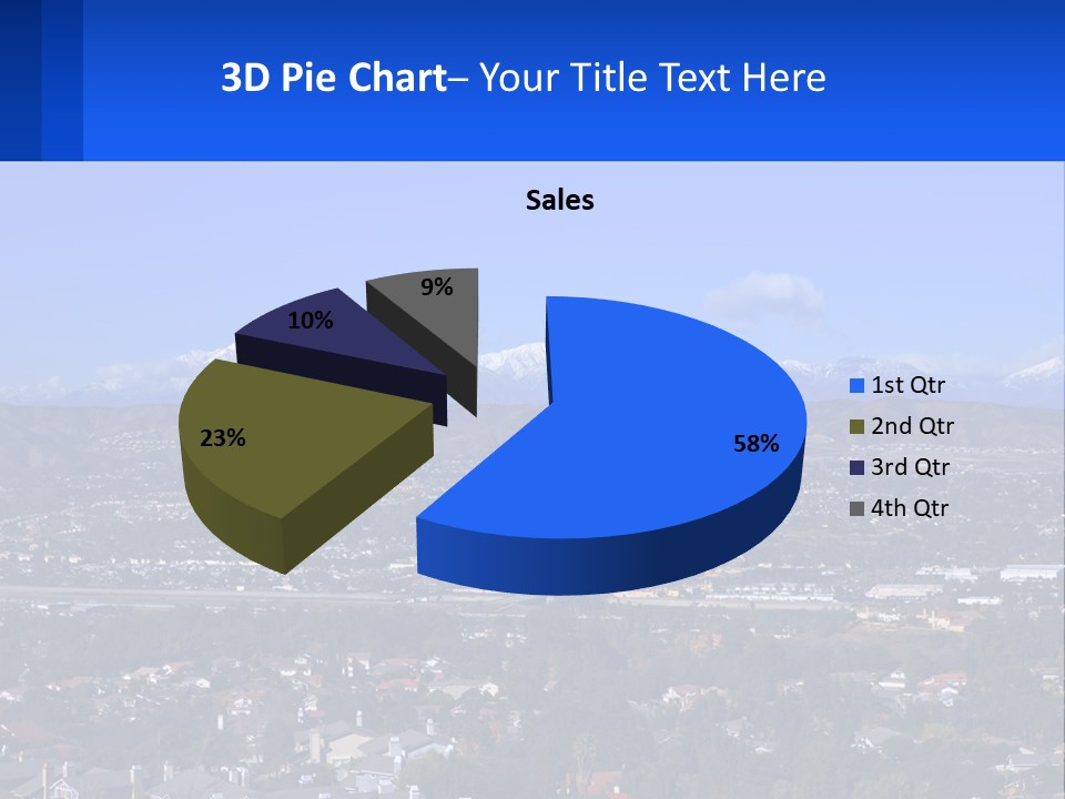 Winter Housing Panorama PowerPoint Template