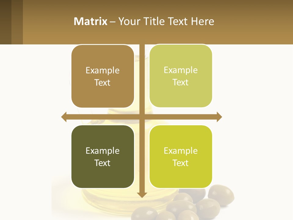 A Bottle Of Olive Oil Next To Some Olives PowerPoint Template