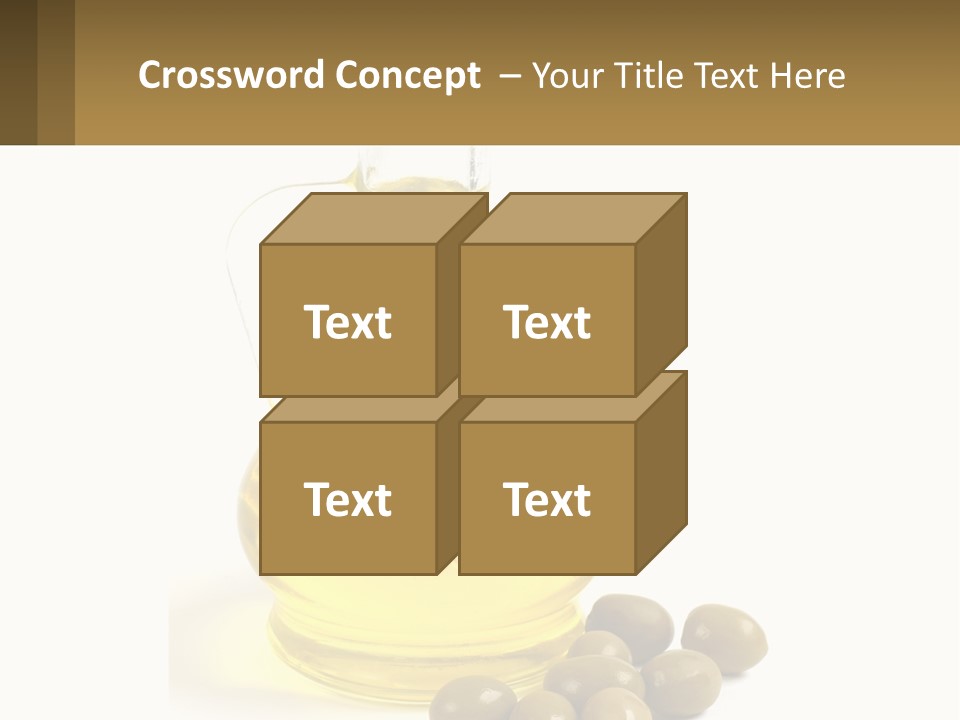 A Bottle Of Olive Oil Next To Some Olives PowerPoint Template