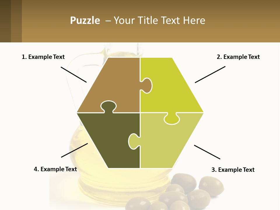 A Bottle Of Olive Oil Next To Some Olives PowerPoint Template