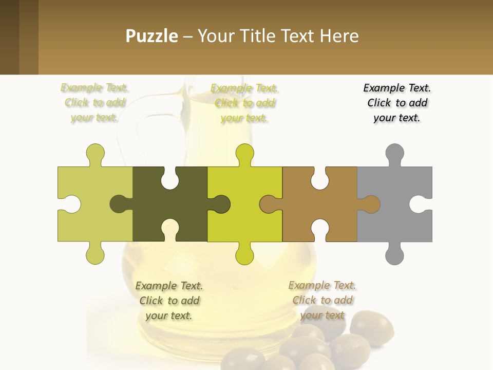 A Bottle Of Olive Oil Next To Some Olives PowerPoint Template