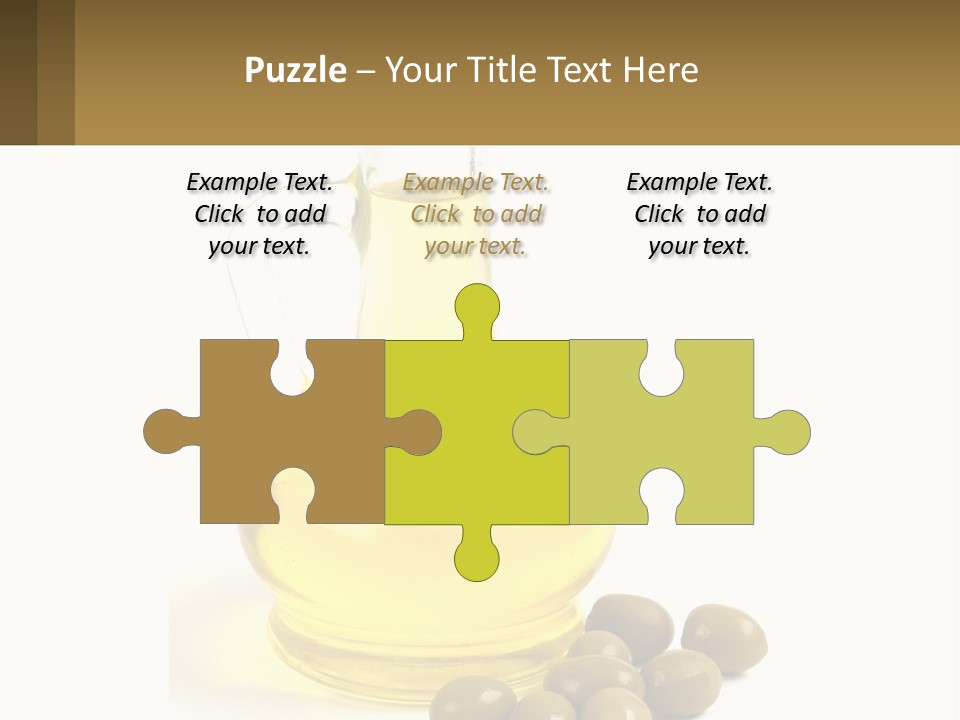 A Bottle Of Olive Oil Next To Some Olives PowerPoint Template