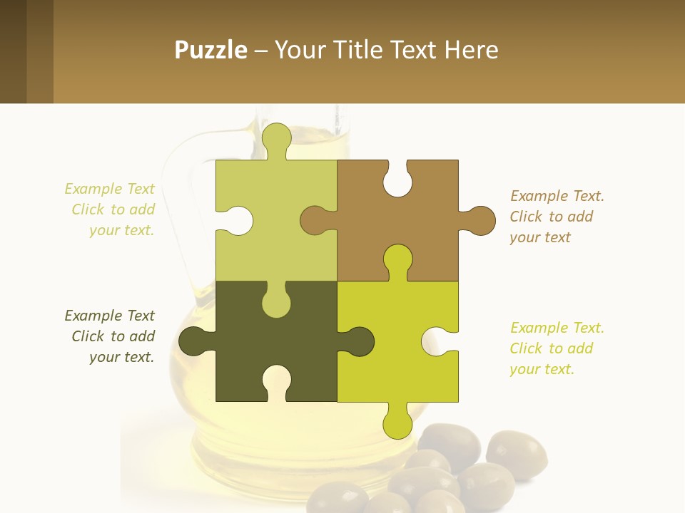 A Bottle Of Olive Oil Next To Some Olives PowerPoint Template