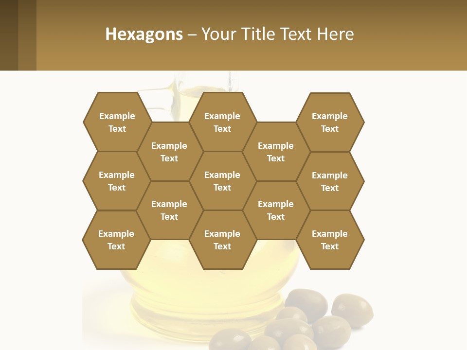 A Bottle Of Olive Oil Next To Some Olives PowerPoint Template