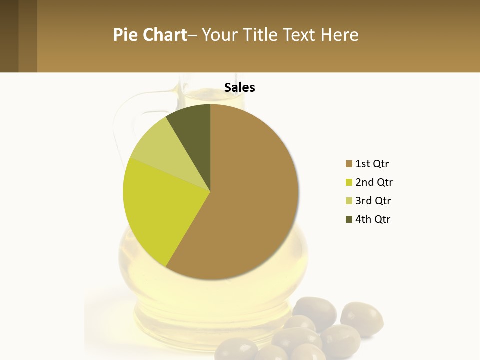 A Bottle Of Olive Oil Next To Some Olives PowerPoint Template