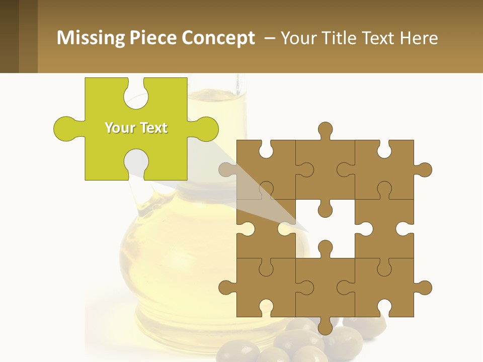 A Bottle Of Olive Oil Next To Some Olives PowerPoint Template