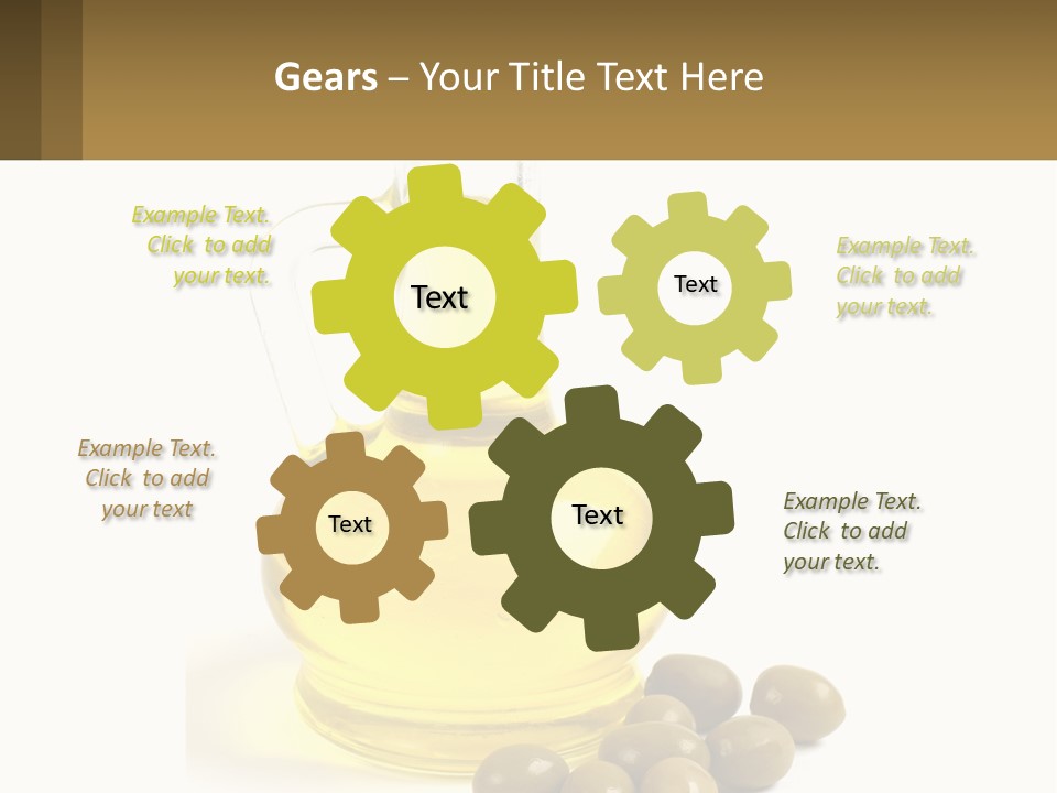 A Bottle Of Olive Oil Next To Some Olives PowerPoint Template