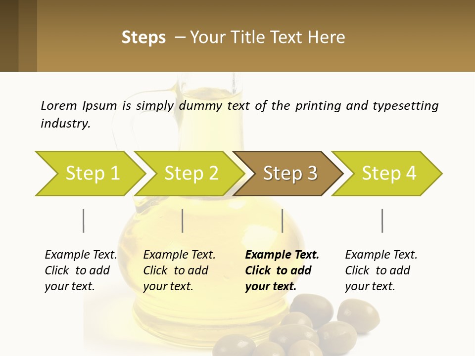 A Bottle Of Olive Oil Next To Some Olives PowerPoint Template