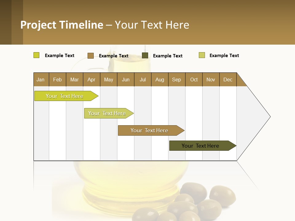 A Bottle Of Olive Oil Next To Some Olives PowerPoint Template