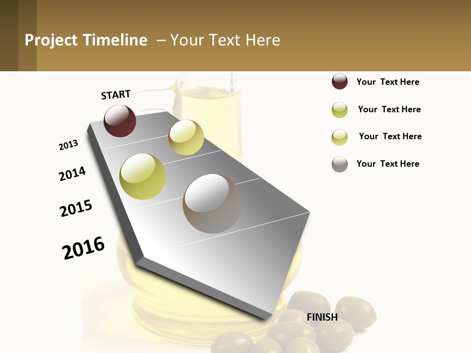 A Bottle Of Olive Oil Next To Some Olives PowerPoint Template