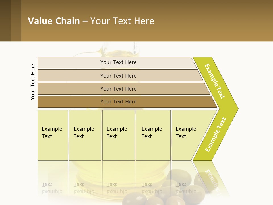 A Bottle Of Olive Oil Next To Some Olives PowerPoint Template