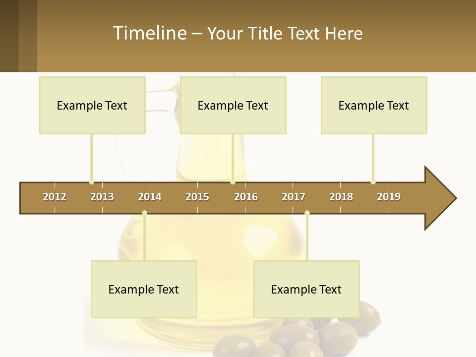 A Bottle Of Olive Oil Next To Some Olives PowerPoint Template