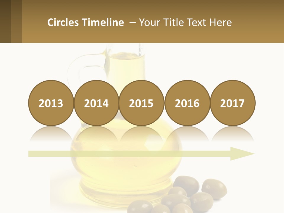 A Bottle Of Olive Oil Next To Some Olives PowerPoint Template