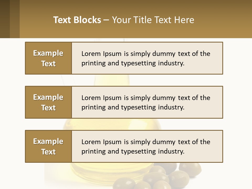 A Bottle Of Olive Oil Next To Some Olives PowerPoint Template