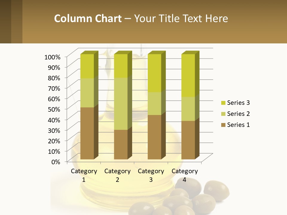 A Bottle Of Olive Oil Next To Some Olives PowerPoint Template