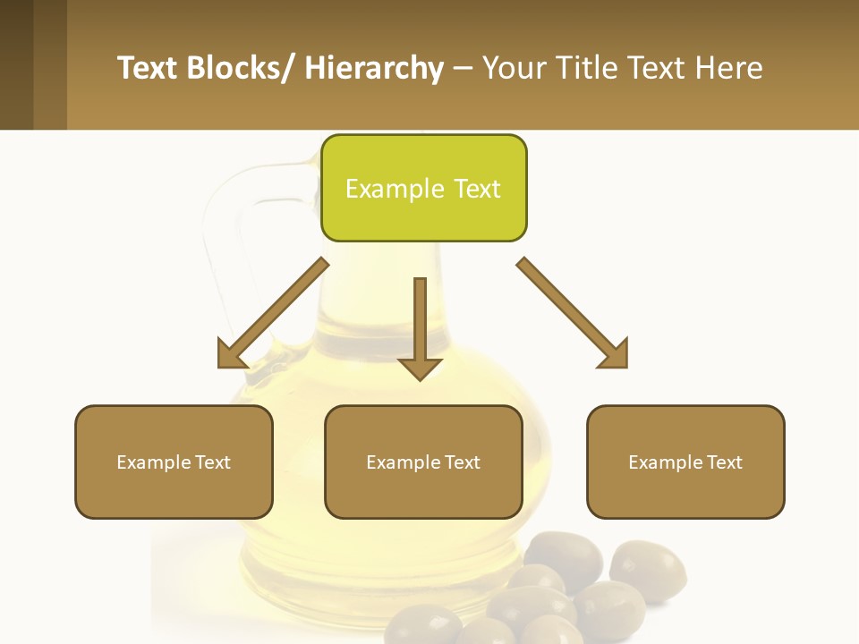 A Bottle Of Olive Oil Next To Some Olives PowerPoint Template