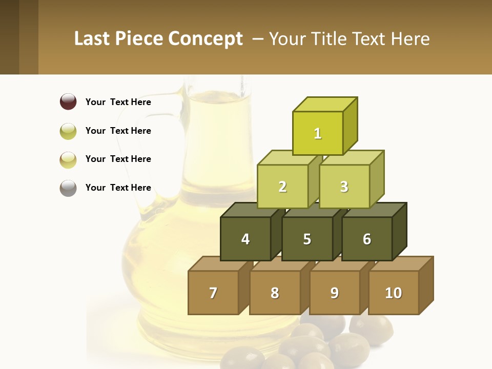 A Bottle Of Olive Oil Next To Some Olives PowerPoint Template