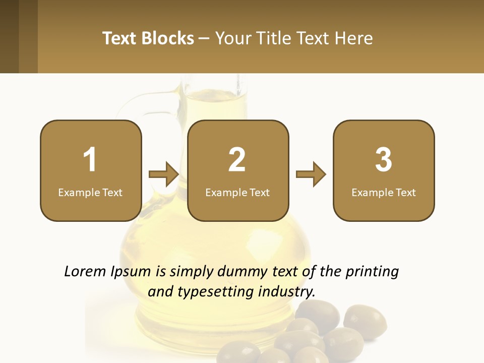 A Bottle Of Olive Oil Next To Some Olives PowerPoint Template