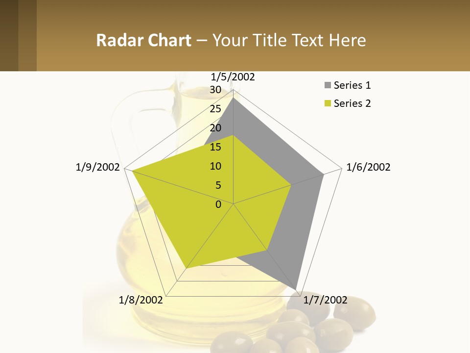 A Bottle Of Olive Oil Next To Some Olives PowerPoint Template
