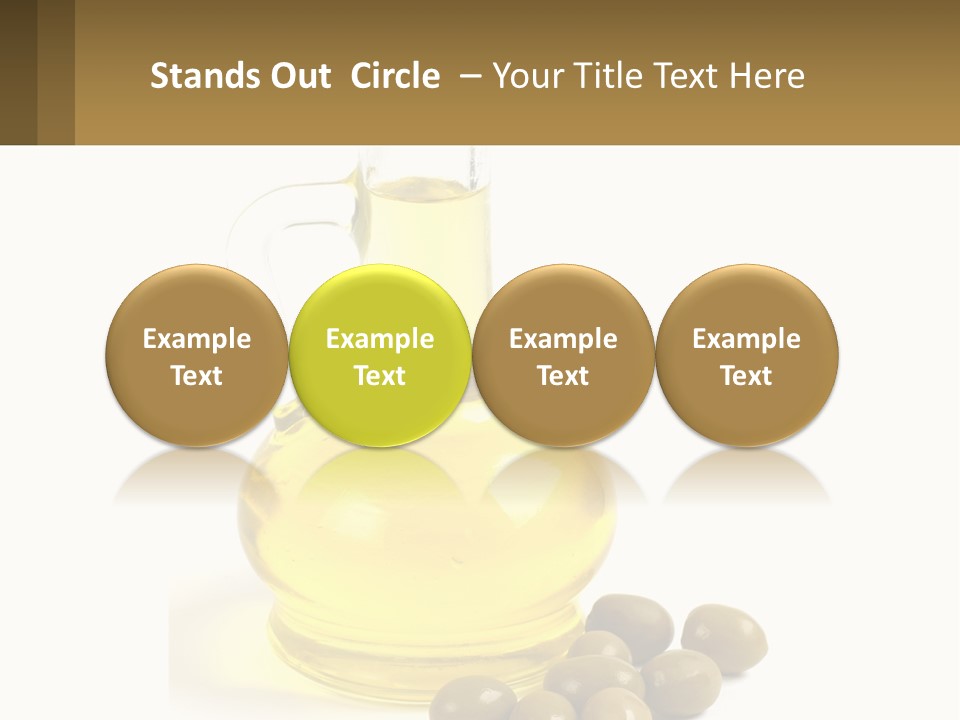 A Bottle Of Olive Oil Next To Some Olives PowerPoint Template
