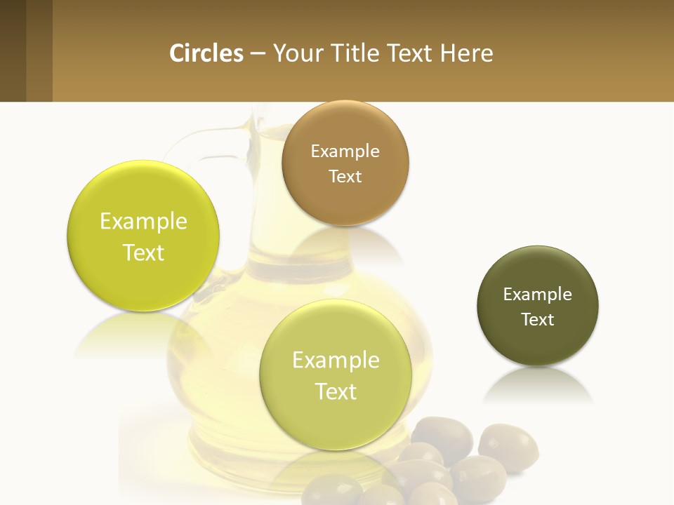 A Bottle Of Olive Oil Next To Some Olives PowerPoint Template
