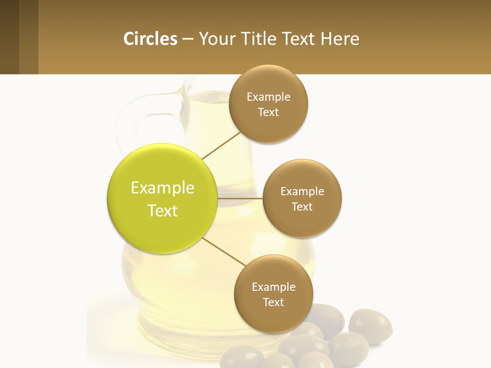 A Bottle Of Olive Oil Next To Some Olives PowerPoint Template