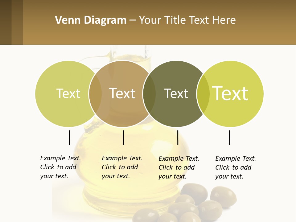 A Bottle Of Olive Oil Next To Some Olives PowerPoint Template