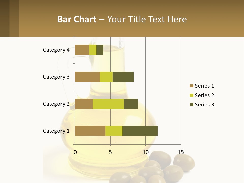 A Bottle Of Olive Oil Next To Some Olives PowerPoint Template