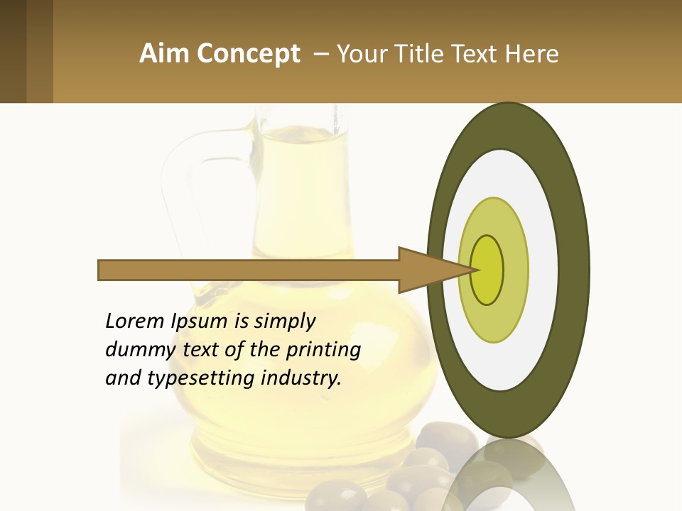 A Bottle Of Olive Oil Next To Some Olives PowerPoint Template