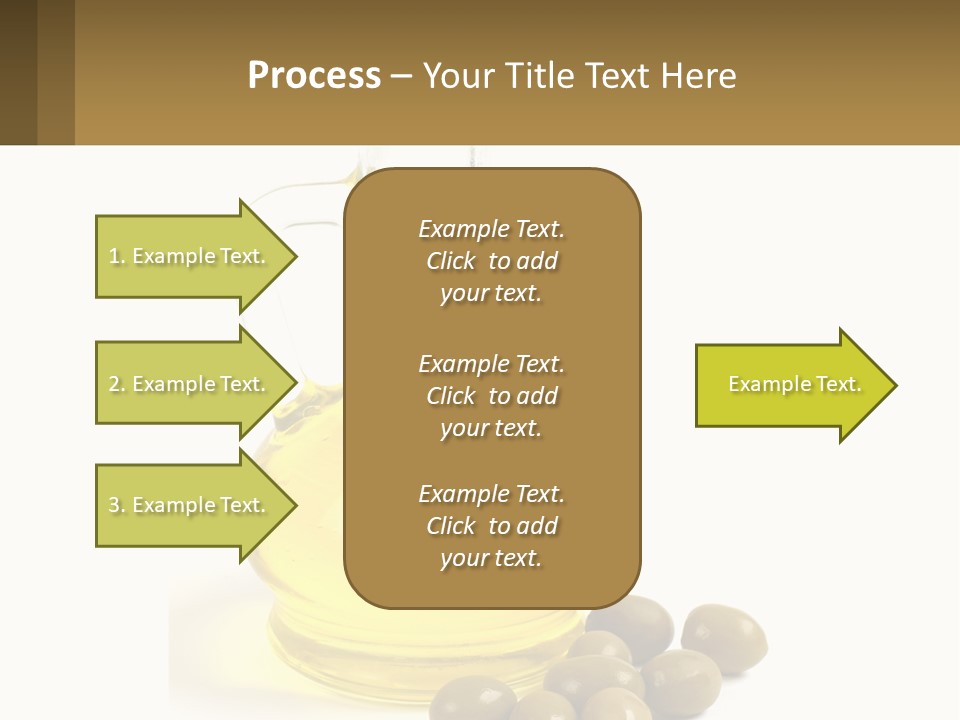 A Bottle Of Olive Oil Next To Some Olives PowerPoint Template
