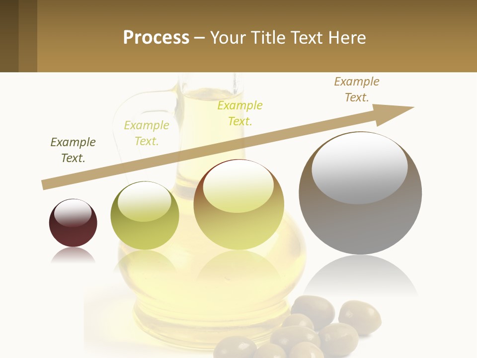 A Bottle Of Olive Oil Next To Some Olives PowerPoint Template
