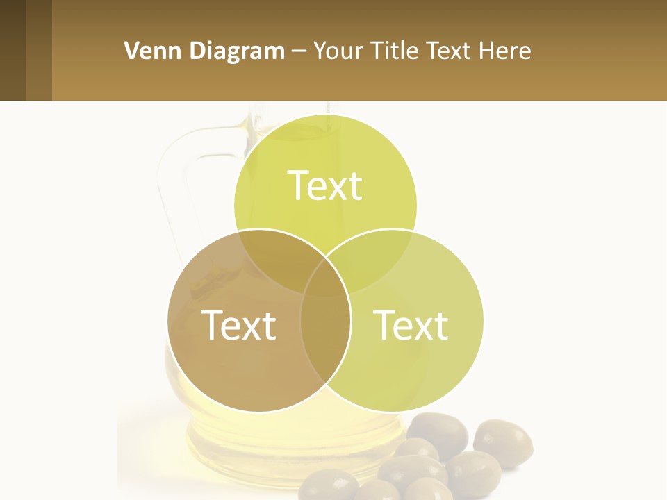 A Bottle Of Olive Oil Next To Some Olives PowerPoint Template
