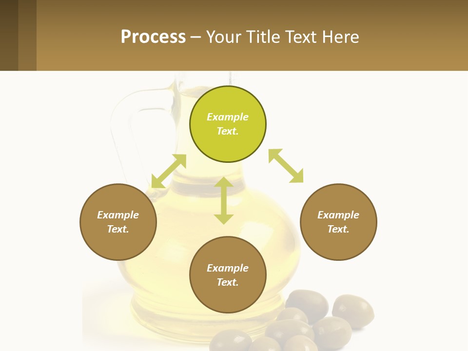 A Bottle Of Olive Oil Next To Some Olives PowerPoint Template