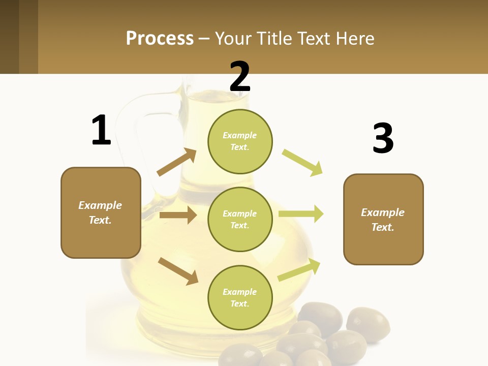 A Bottle Of Olive Oil Next To Some Olives PowerPoint Template