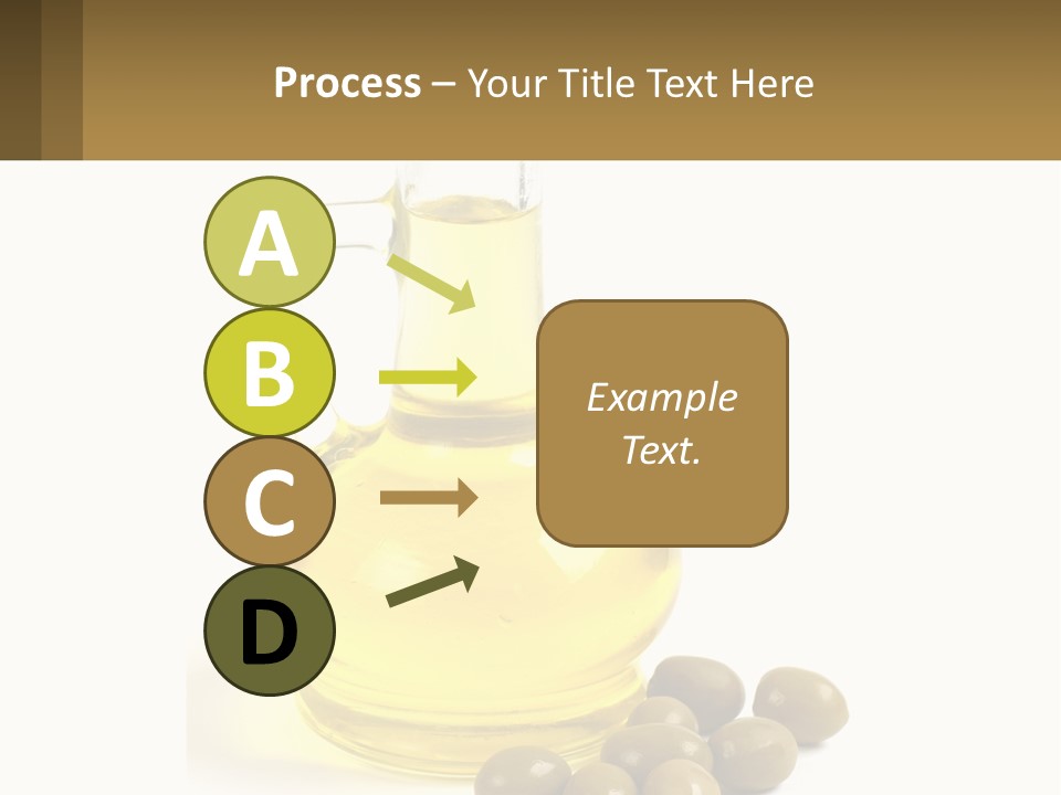 A Bottle Of Olive Oil Next To Some Olives PowerPoint Template