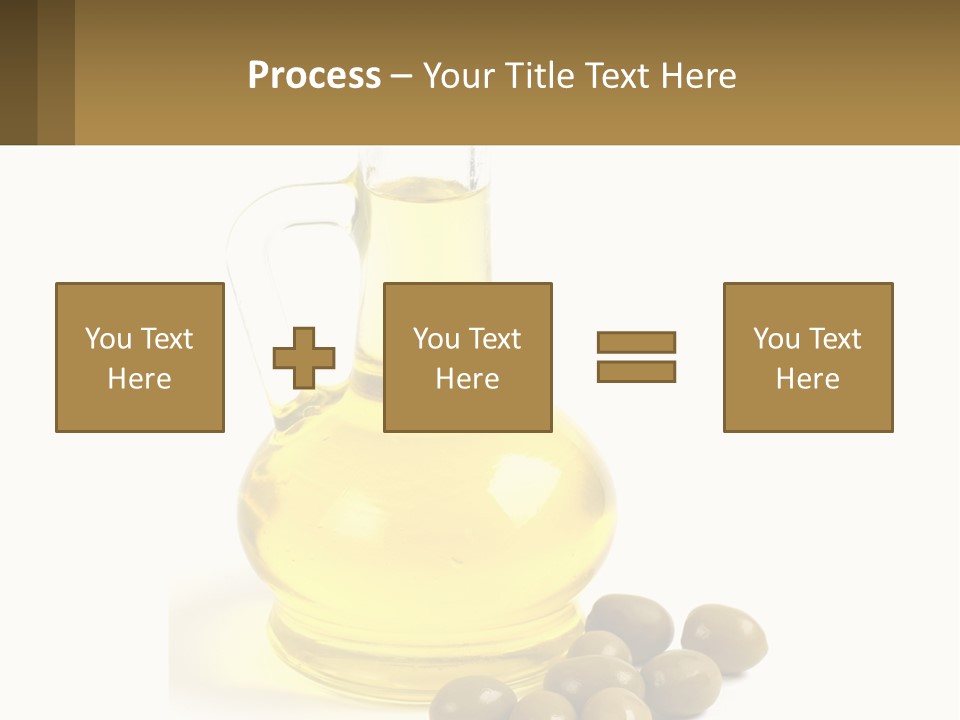 A Bottle Of Olive Oil Next To Some Olives PowerPoint Template