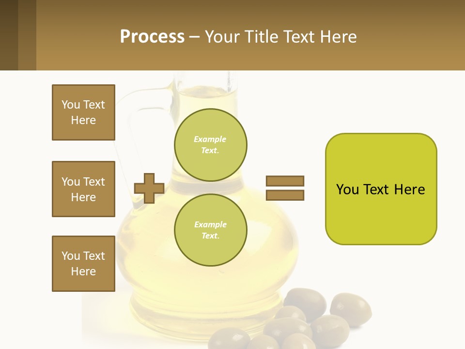 A Bottle Of Olive Oil Next To Some Olives PowerPoint Template