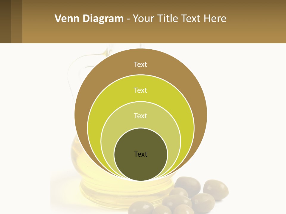 A Bottle Of Olive Oil Next To Some Olives PowerPoint Template