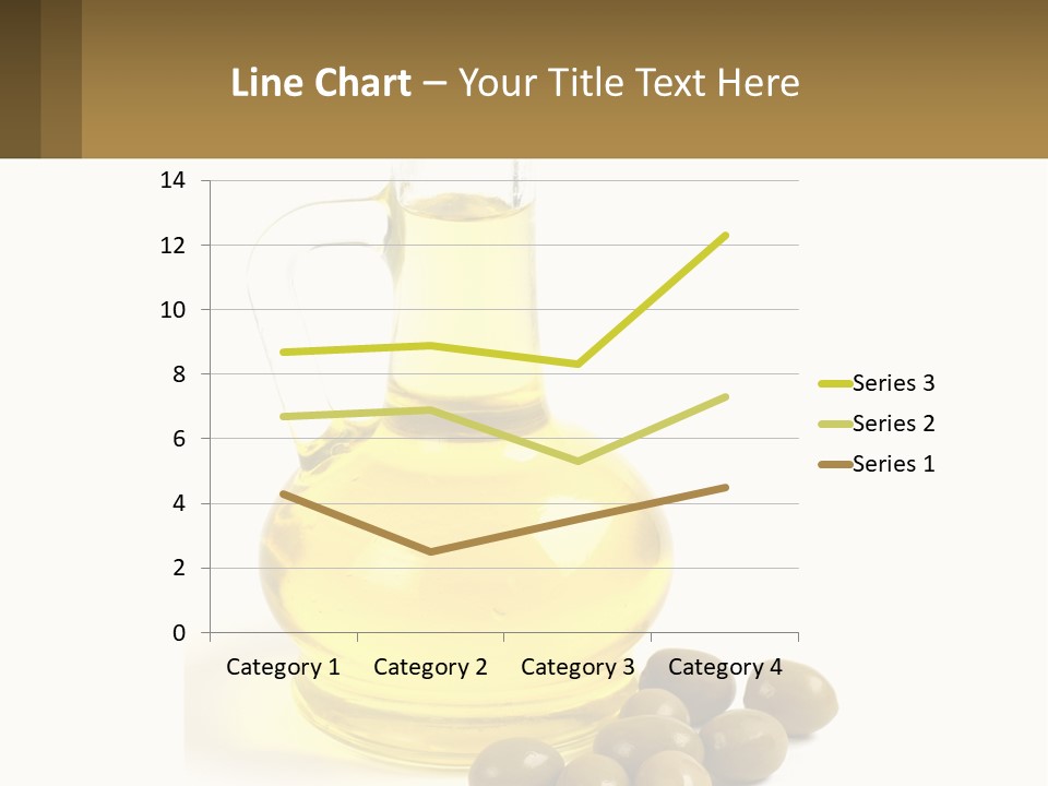 A Bottle Of Olive Oil Next To Some Olives PowerPoint Template