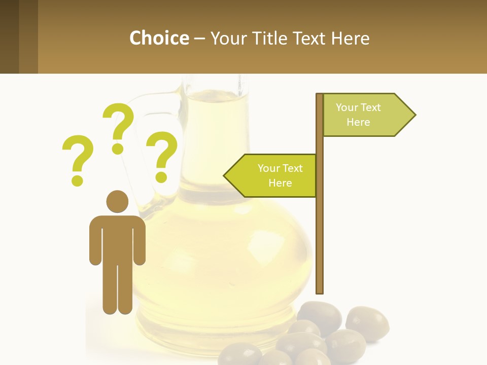 A Bottle Of Olive Oil Next To Some Olives PowerPoint Template