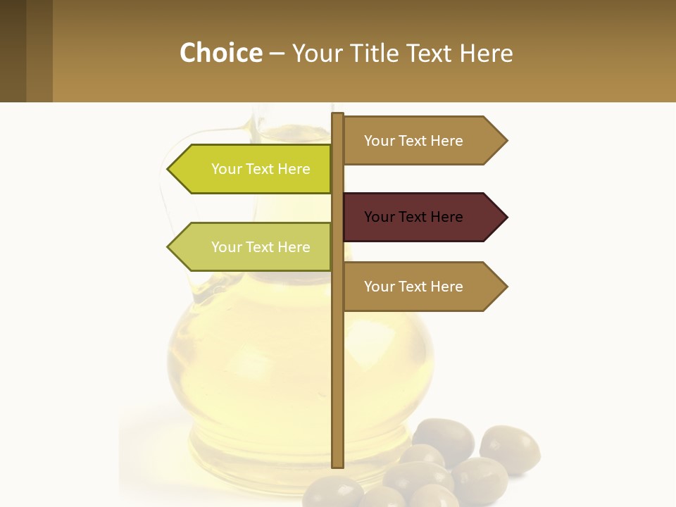 A Bottle Of Olive Oil Next To Some Olives PowerPoint Template