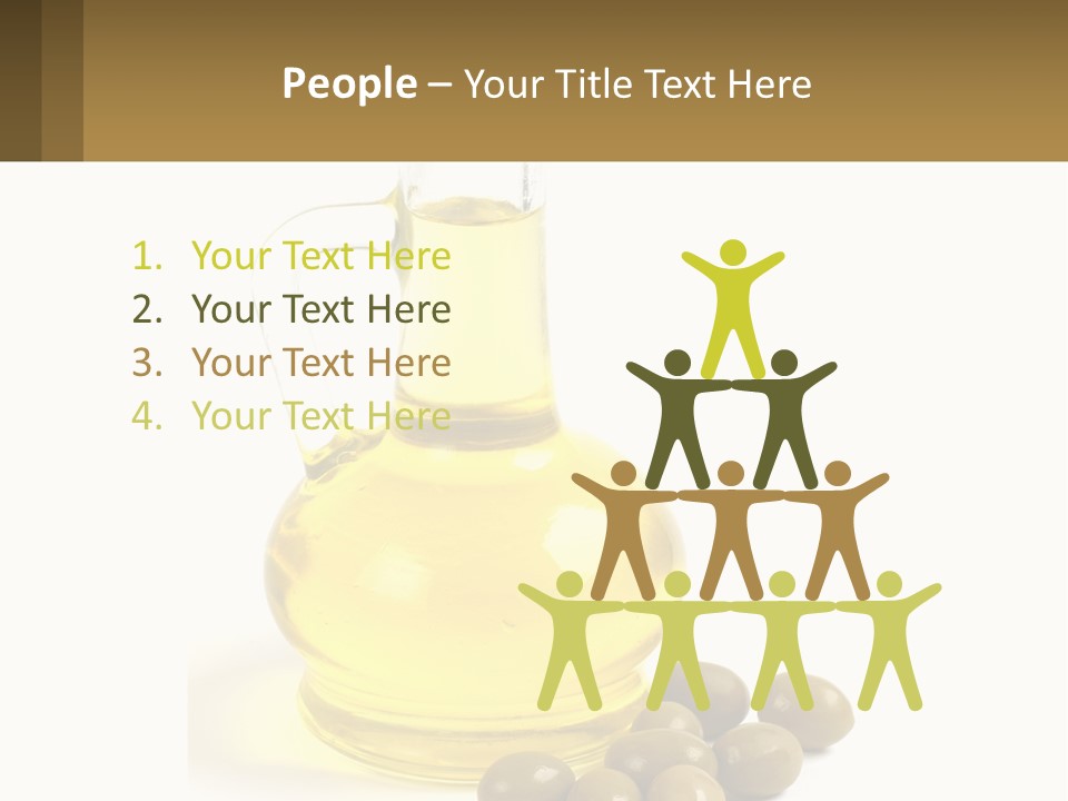 A Bottle Of Olive Oil Next To Some Olives PowerPoint Template