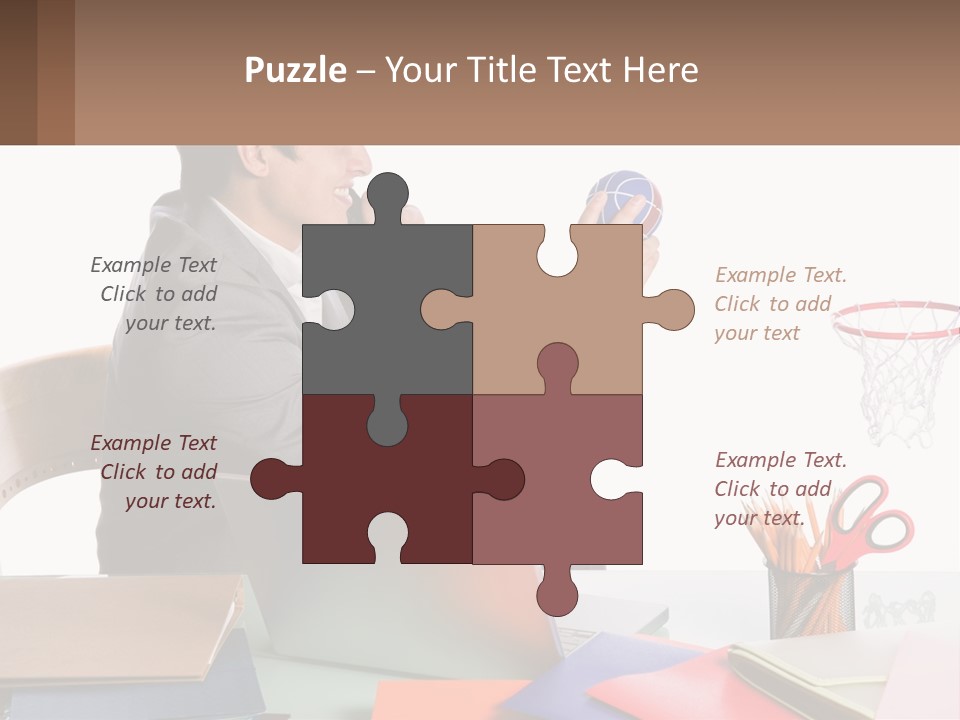 Connect Smile Cup PowerPoint Template