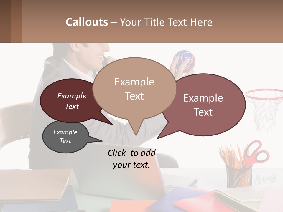 Connect Smile Cup PowerPoint Template