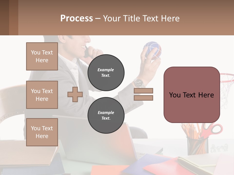 Connect Smile Cup PowerPoint Template