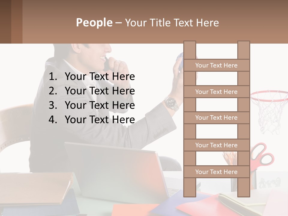 Connect Smile Cup PowerPoint Template