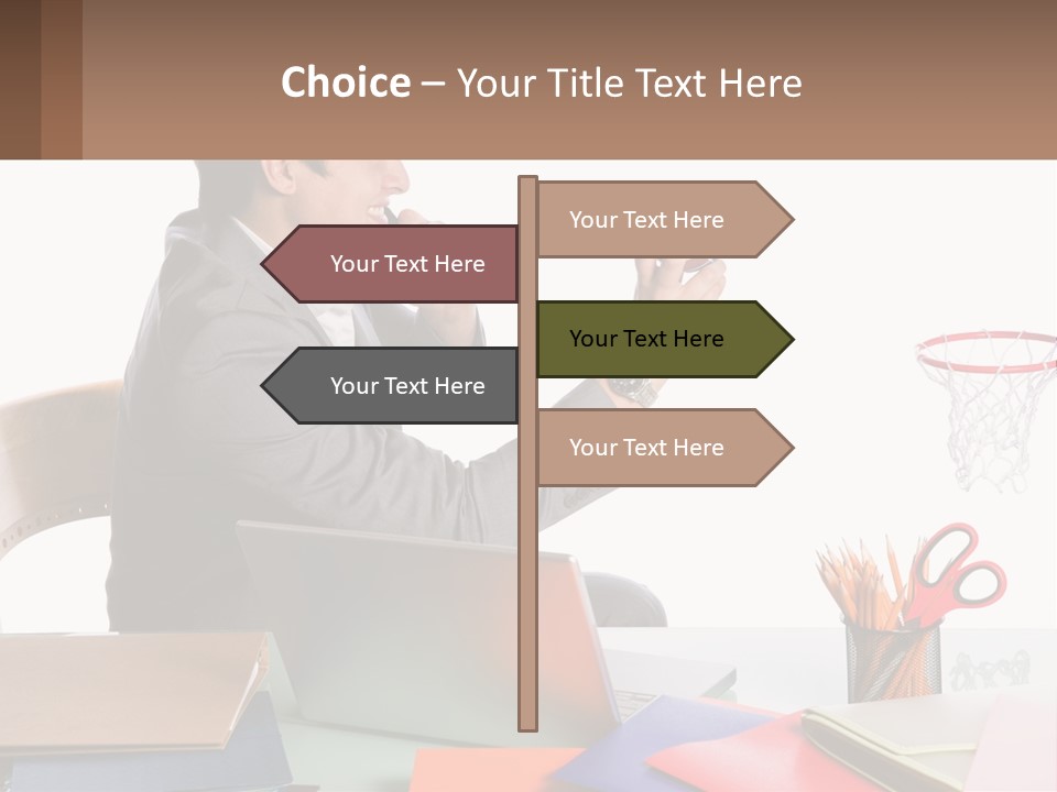 Connect Smile Cup PowerPoint Template