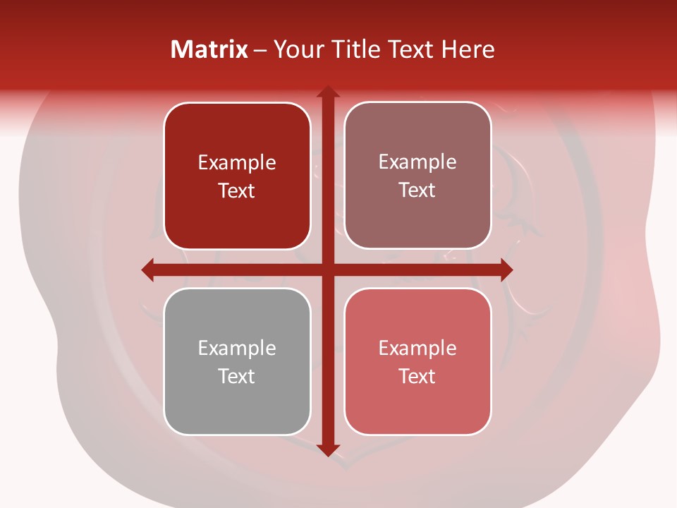 A Red Wax Seal With A Lion On It PowerPoint Template